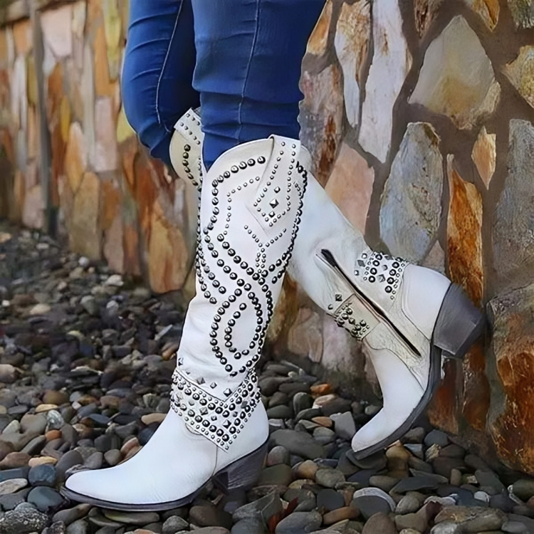 Riloh Women's Knee High Boots | Stylish Orthopedic Design, Pointed Toe, Mid Block Heel 4