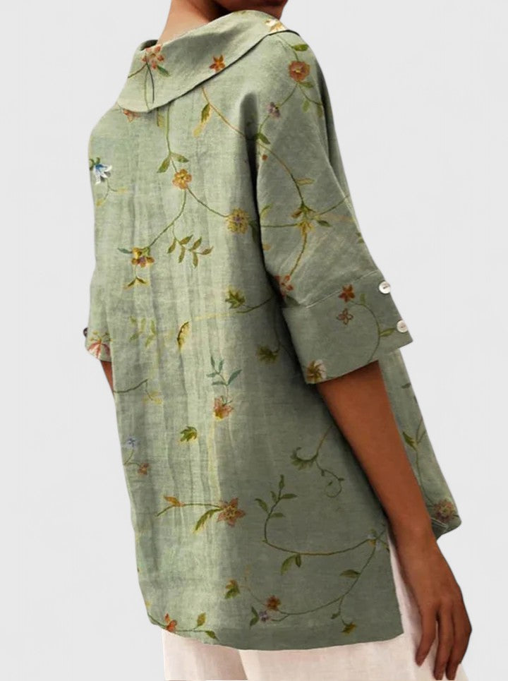 Roanne Women's Top | Floral Print, V-Neck Design, Going Out Top 2