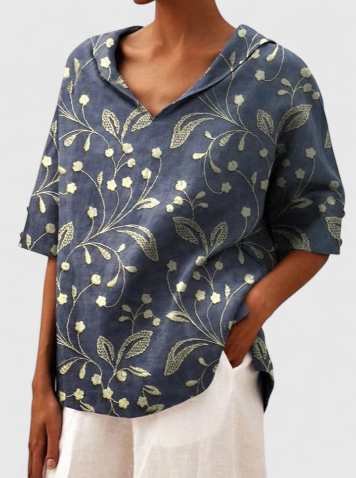 Roanne Women's Top | Floral Print, V-Neck Design, Going Out Top 3