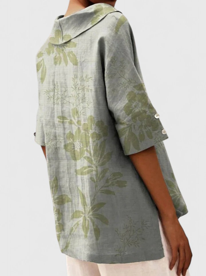 Roanne Women's Top | Floral Print, V-Neck Design, Going Out Top 7