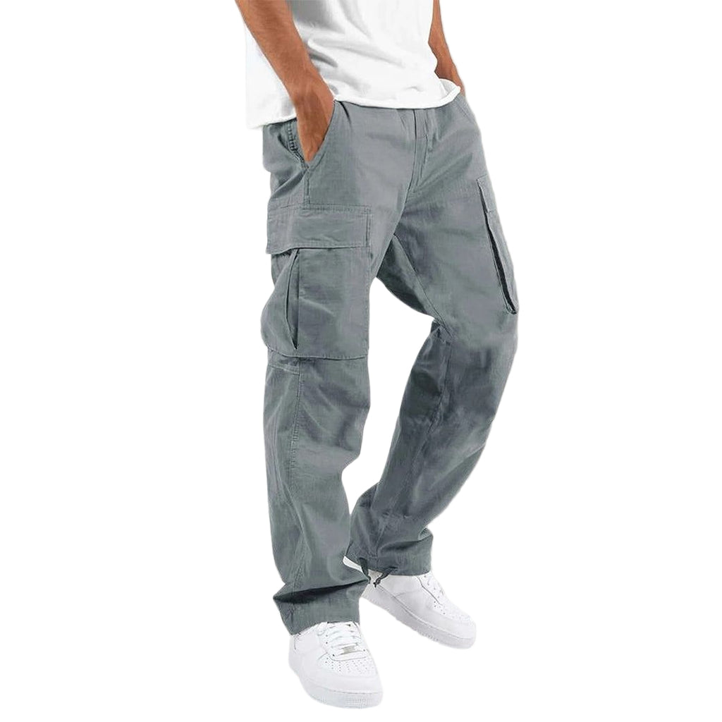 Men’s Relaxed Cargo Trousers – Multi-Pocket Smart-Casual Pants