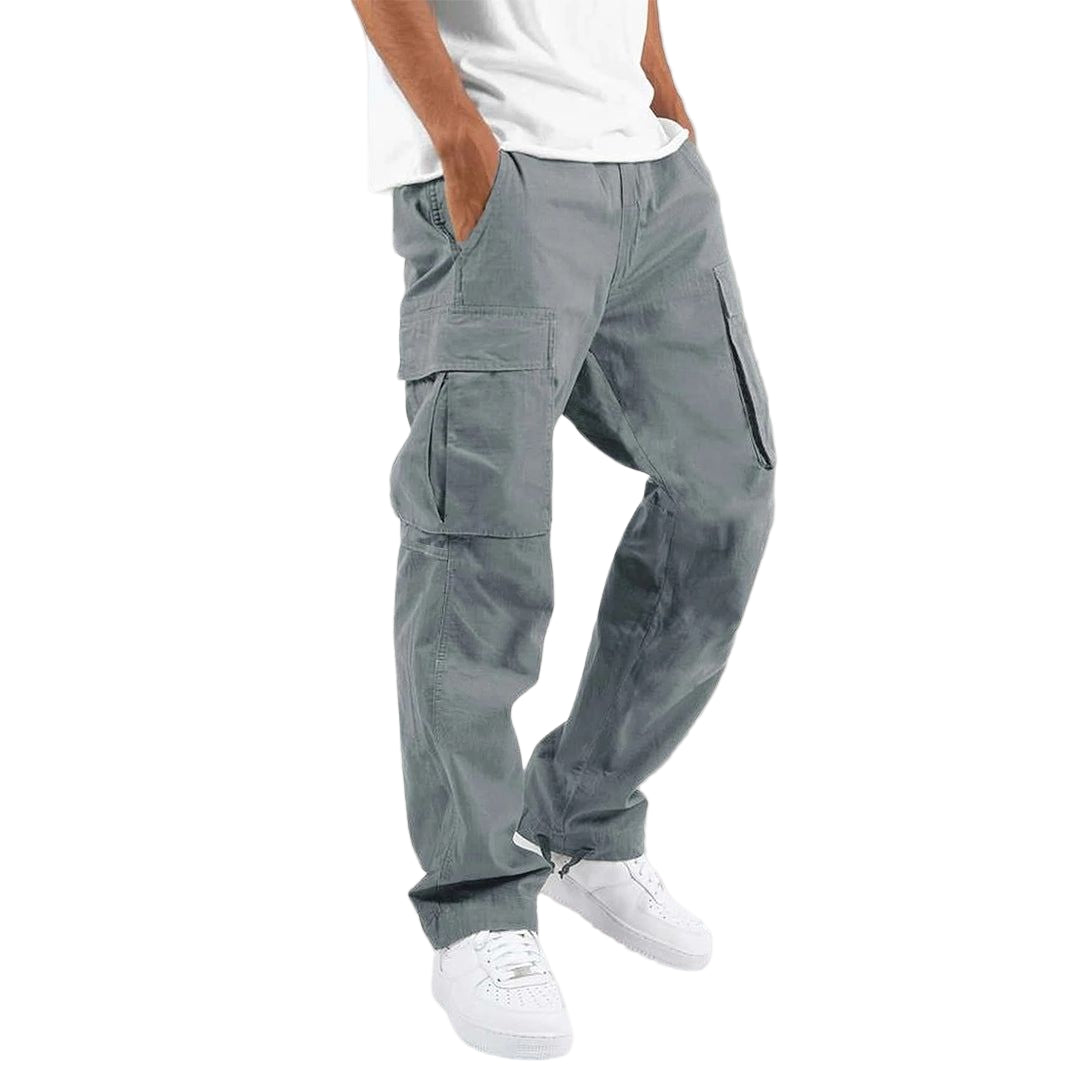 Men’s Relaxed Cargo Trousers – Multi-Pocket Smart-Casual Pants
