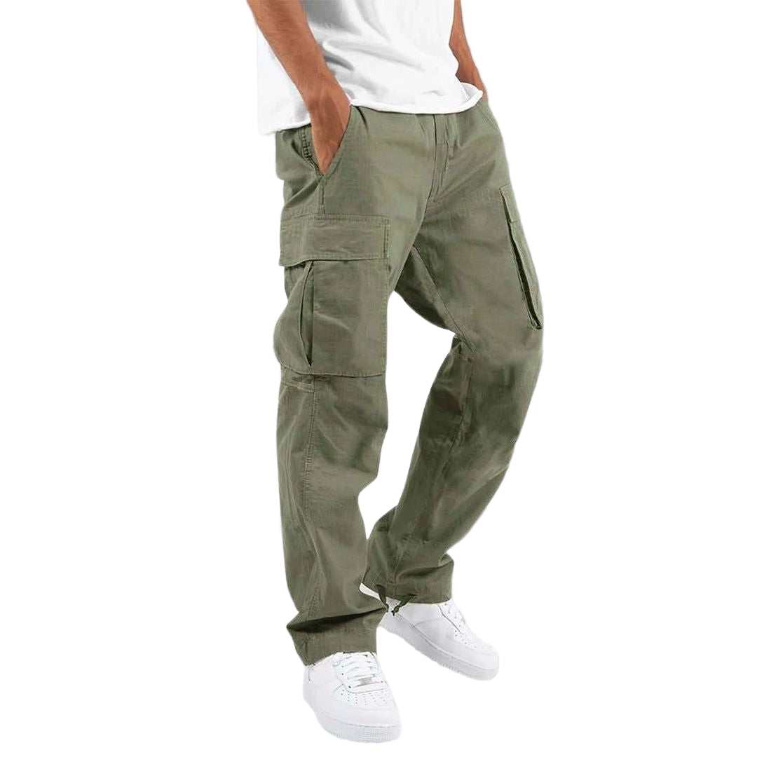 Men’s Relaxed Cargo Trousers – Multi-Pocket Smart-Casual Pants