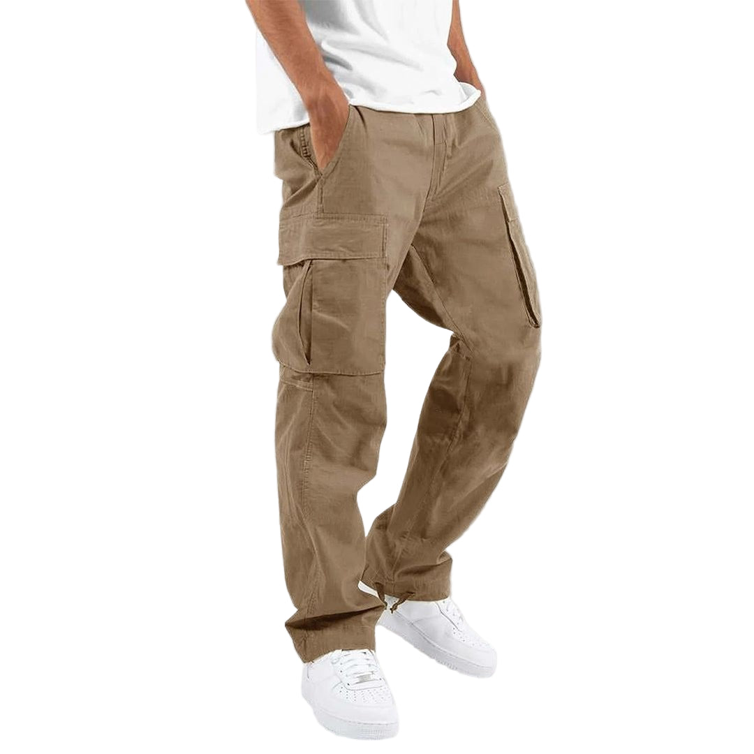 Men’s Relaxed Cargo Trousers – Multi-Pocket Smart-Casual Pants