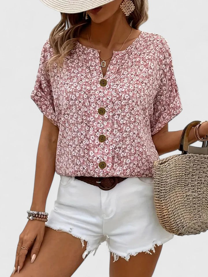Sabine Women's Top | Floral Design, Lightweight Fabric 0