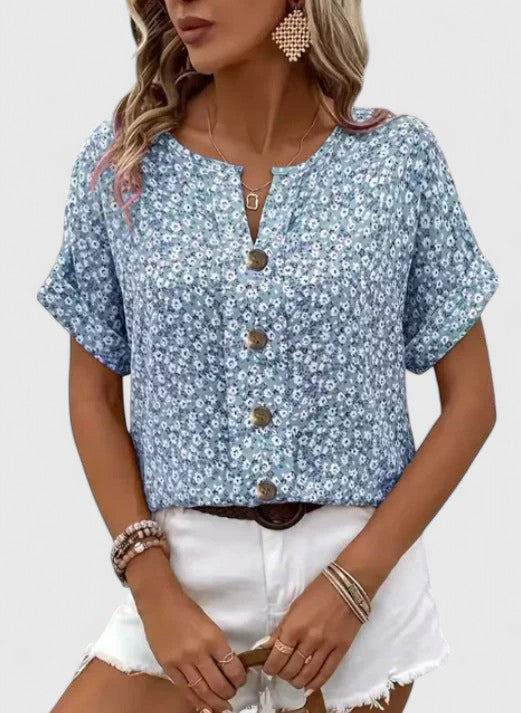 Sabine Women's Top | Floral Design, Lightweight Fabric 1