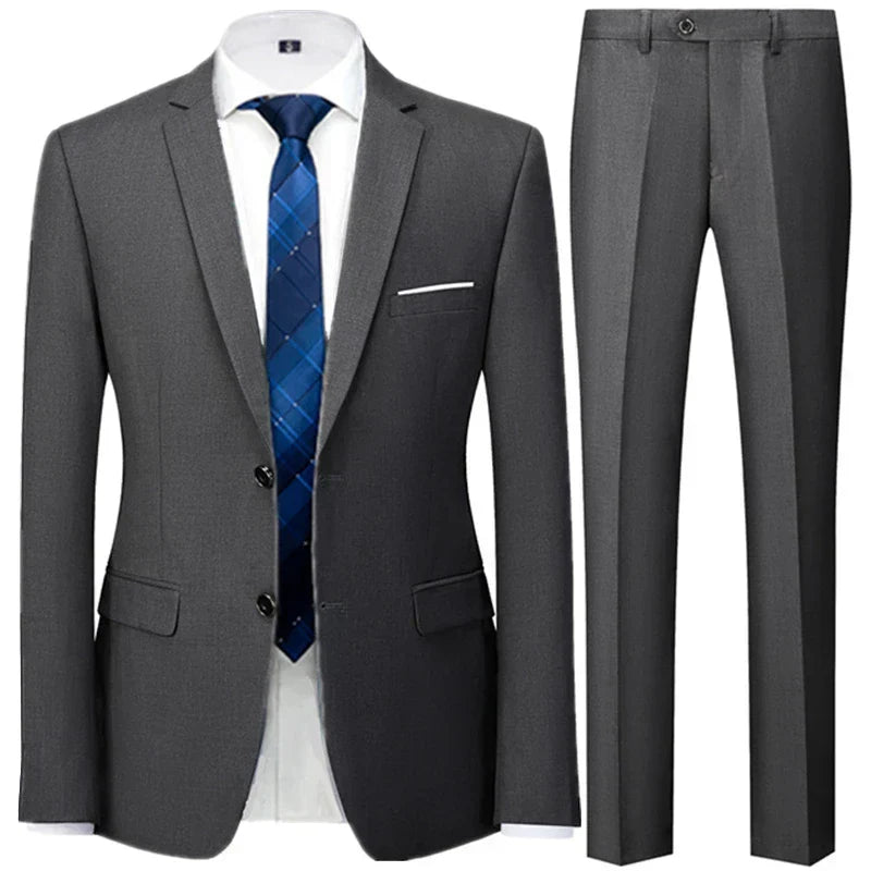 Men’s Elegant 3-Piece Suit – Tailored Waistcoat Set, Slim-Fit Formal