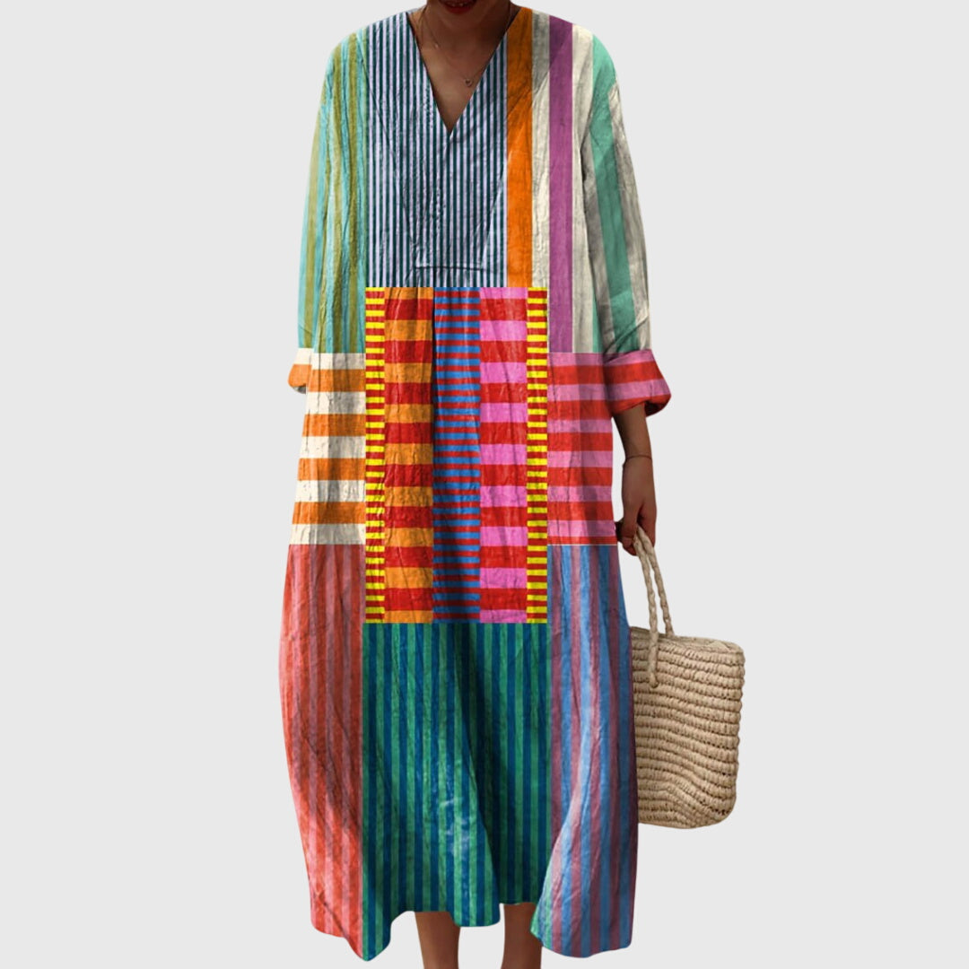 Sophisticated Women's Dress | Unique Geometric Design 0