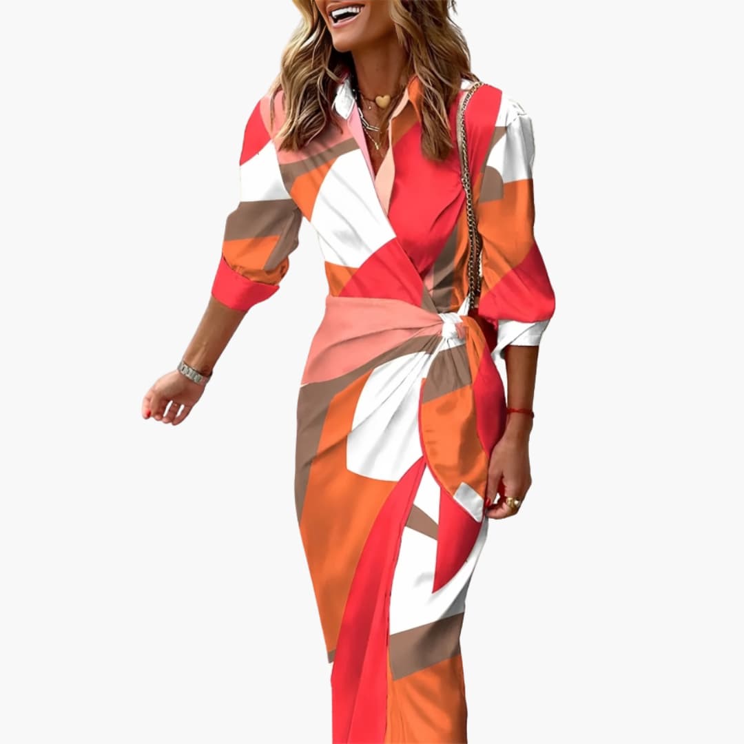 Stylish Women's Maxi Dress | Cotton Striped Wrap Design 5