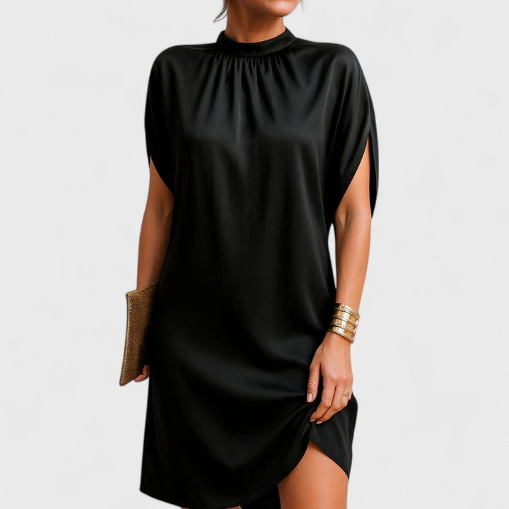 Sylvia Women's Dress | Elegant V-Neck Summer Dress, Lightweight Fabric 0