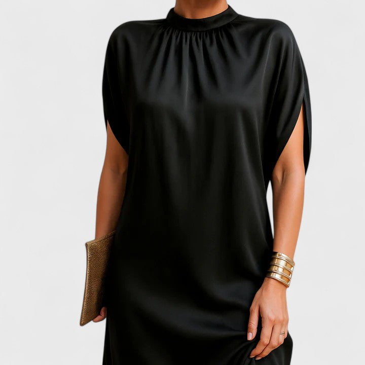 Sylvia Women's Dress | Elegant V-Neck Summer Dress, Lightweight Fabric 1