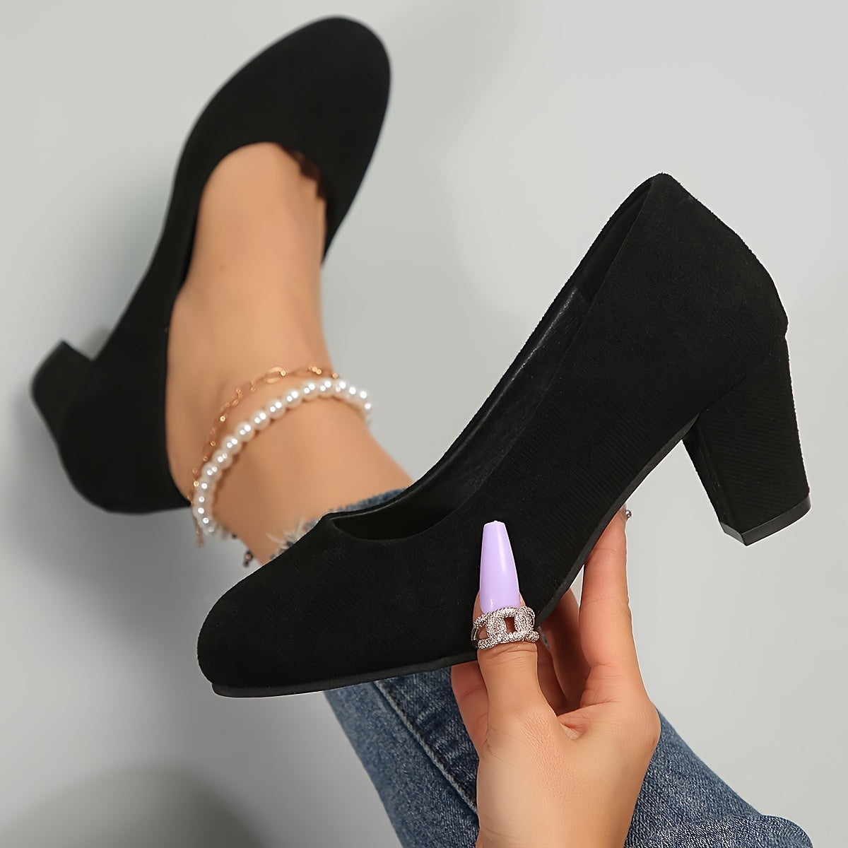 Tazie Women's Black Heels | Orthopedic Comfort, Elegant Design 10