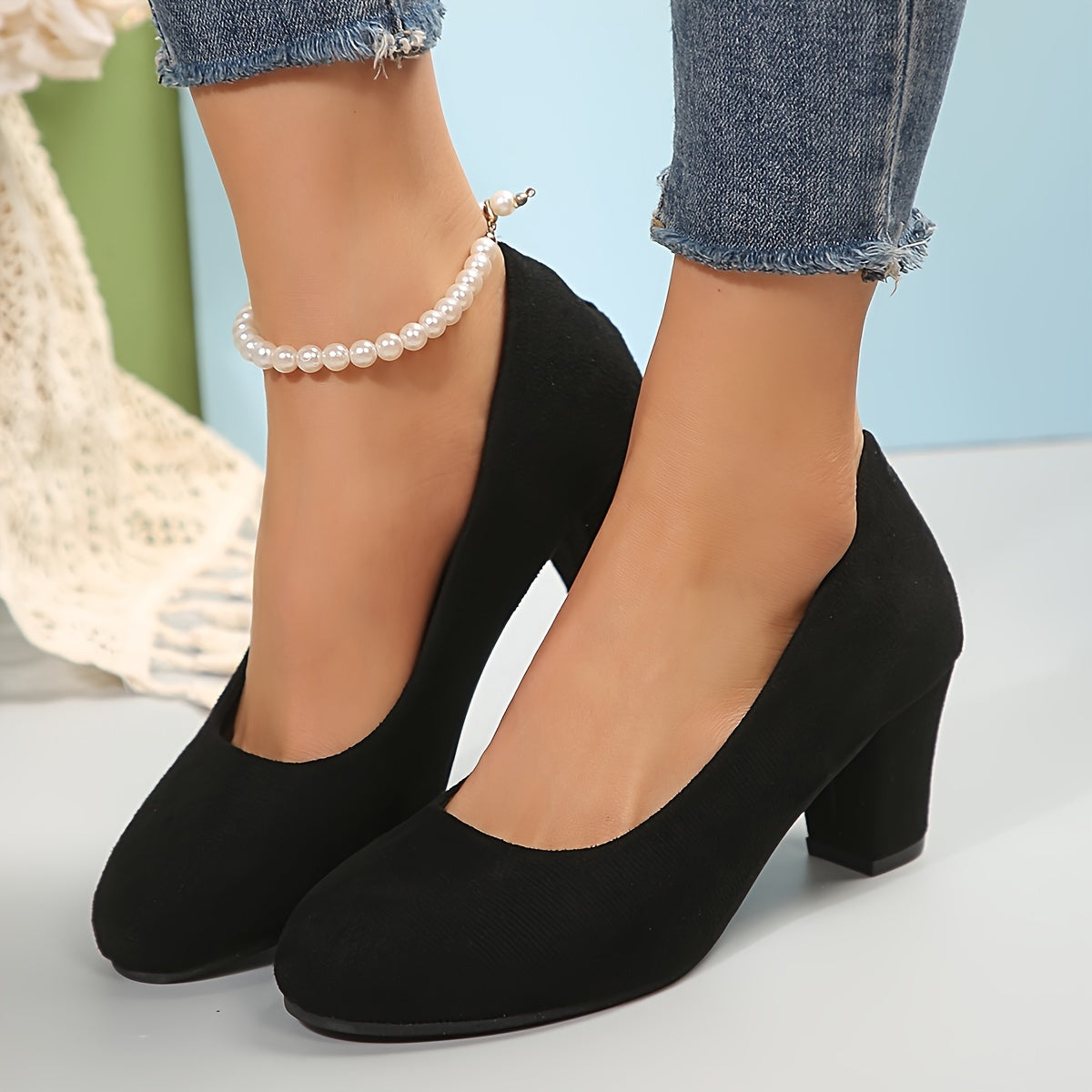 Tazie Women's Black Heels | Orthopedic Comfort, Elegant Design 2