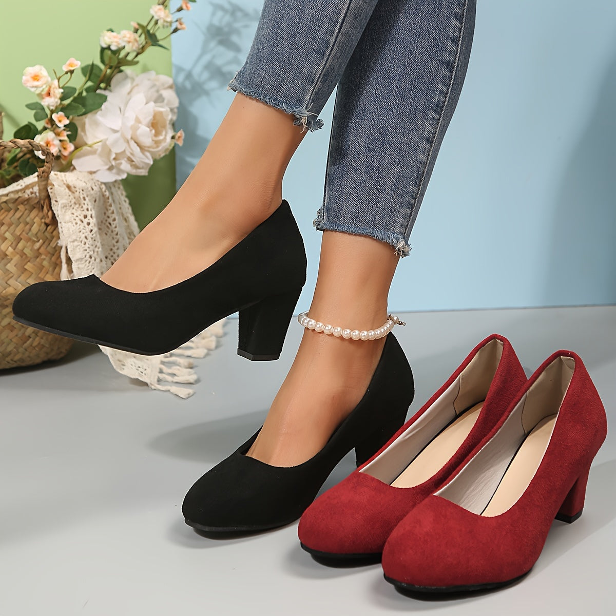 Tazie Women's Black Heels | Orthopedic Comfort, Elegant Design 4