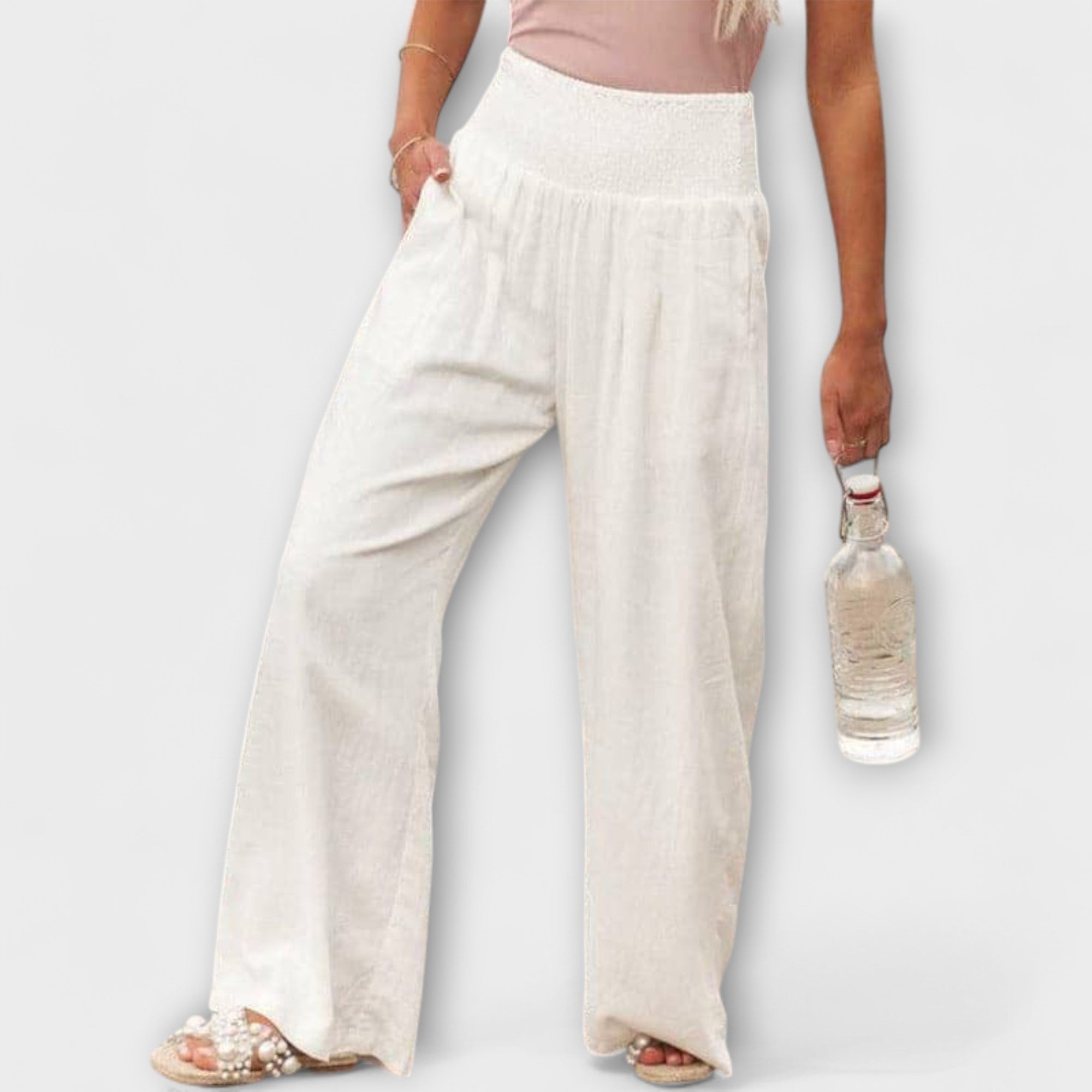 Thearya Women's Wide Leg Pants | Comfortable Linen, Relaxed Fit 11