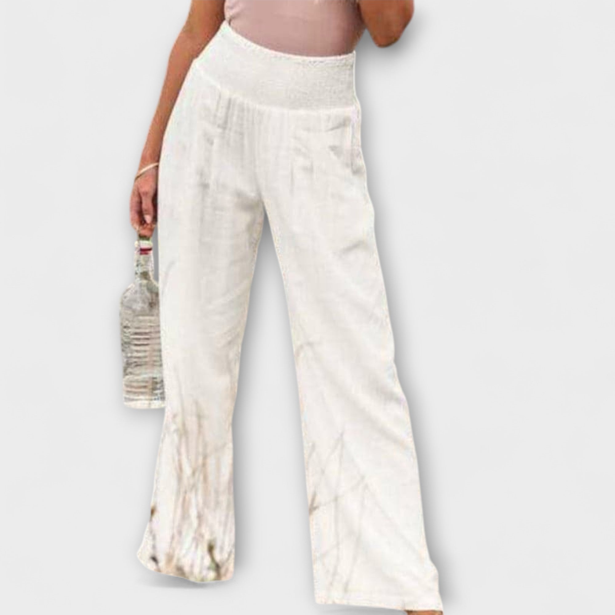 Thearya Women's Wide Leg Pants | Comfortable Linen, Relaxed Fit 4