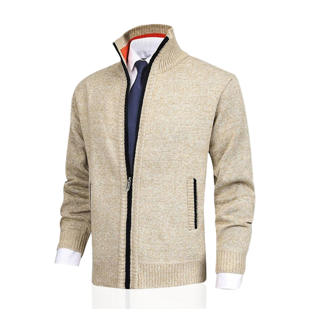 Men’s Lightweight Zip-Up Knit Jumper – Smart Layering Top