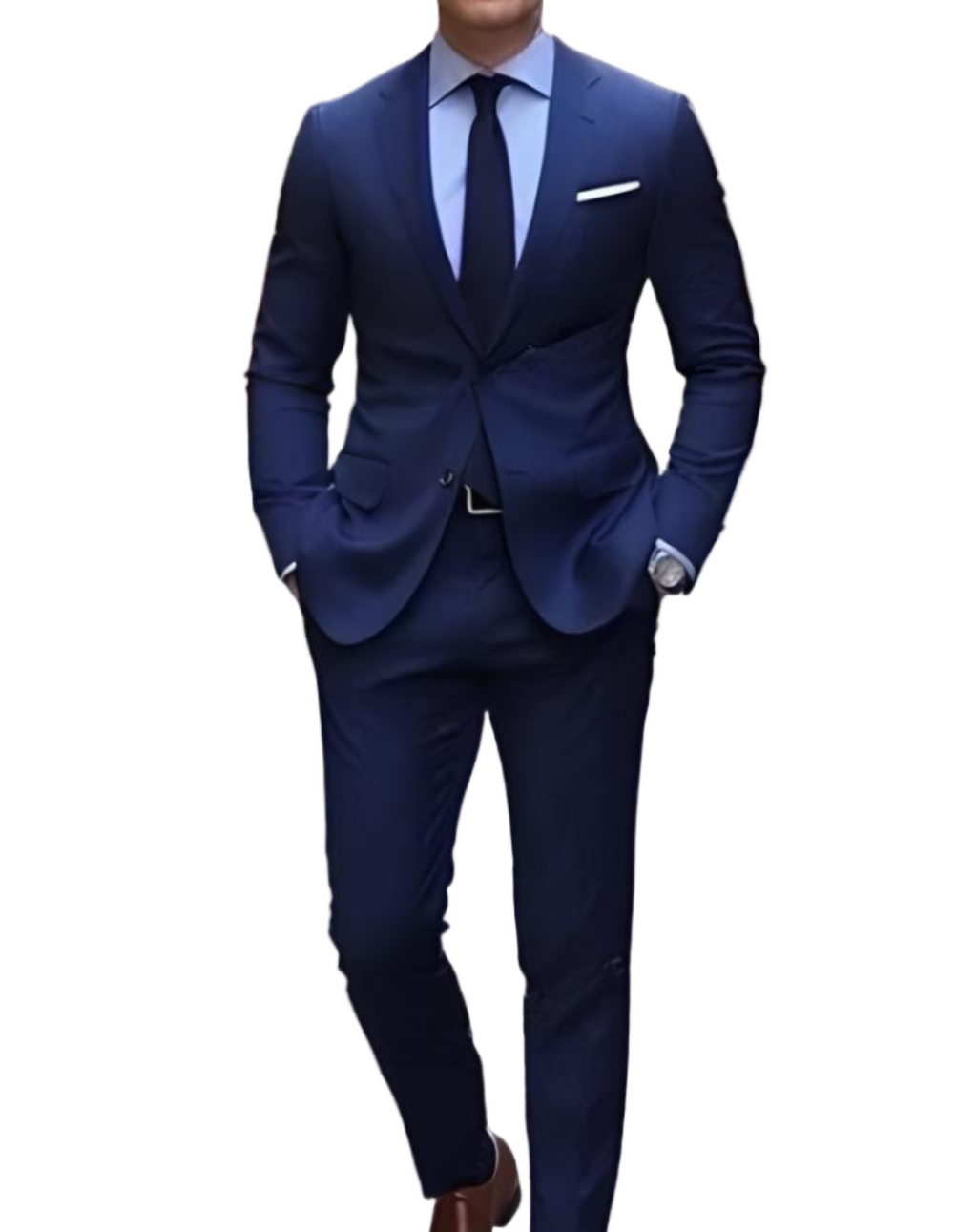 Men’s 2-Piece Stand Collar Suit – Tailored Slim-Fit Tailoring