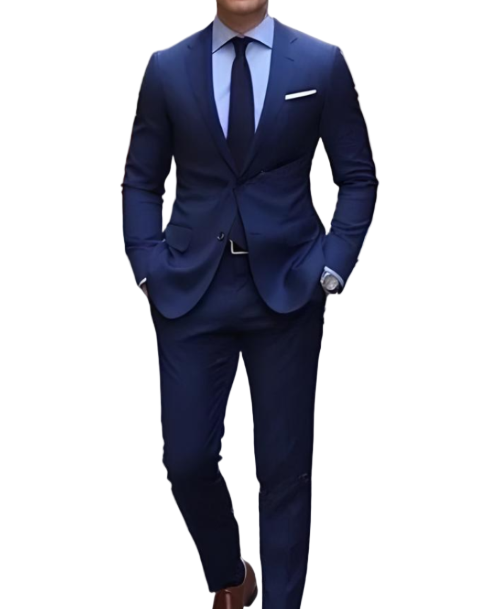 Men’s 2-Piece Stand Collar Suit – Tailored Slim-Fit Tailoring