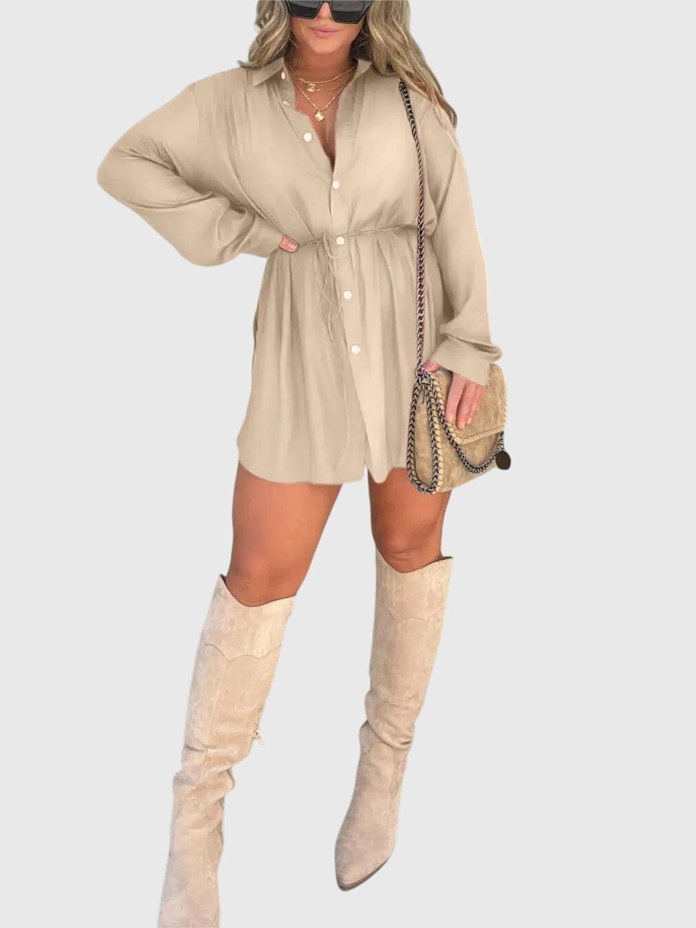 Women's Jumpsuit | Elegant Romper Dress with Built-In Shorts, Versatile Style 10