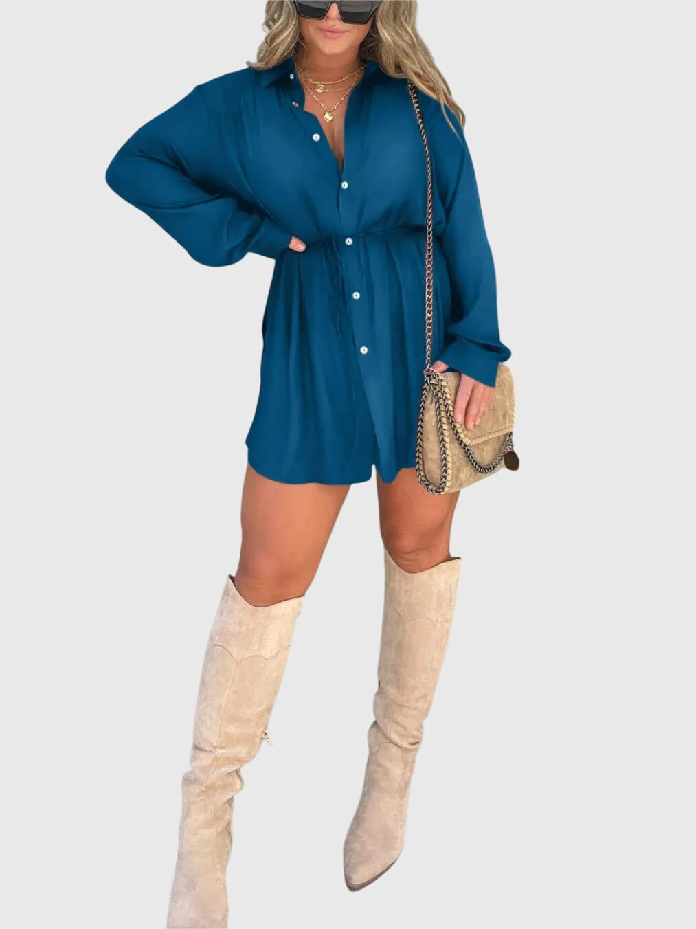 Women's Jumpsuit | Elegant Romper Dress with Built-In Shorts, Versatile Style 8