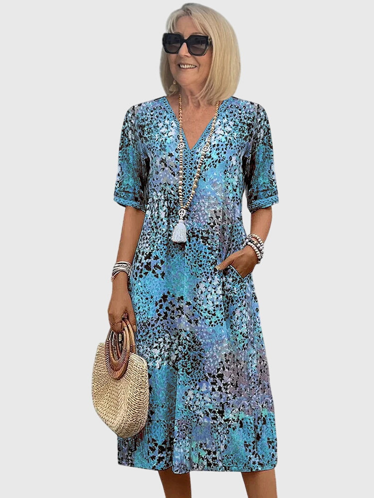 Yvonna Women's Midi Dress | Floral Print, Elegant Design 2