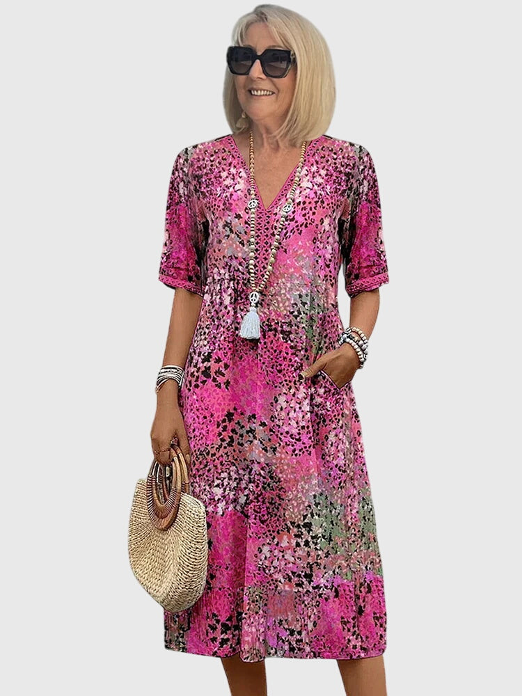 Yvonna Women's Midi Dress | Floral Print, Elegant Design 3