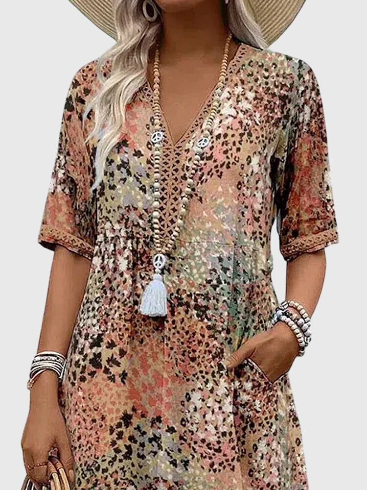 Yvonna Women's Midi Dress | Floral Print, Elegant Design 5