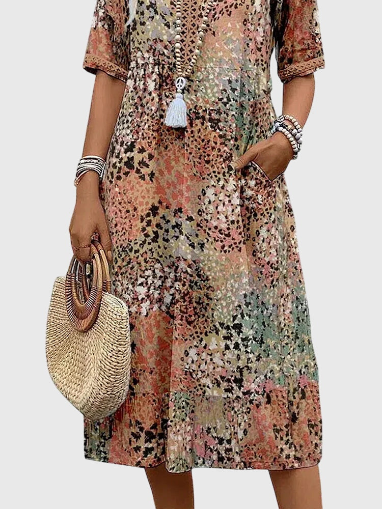 Yvonna Women's Midi Dress | Floral Print, Elegant Design 6