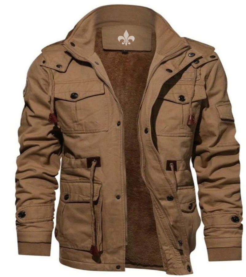 Men’s Pilot Bomber Jacket – Windproof Winter Flying Coat