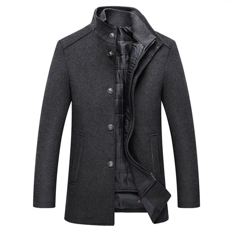 Men’s Wool Windproof Jacket – Stylish Warm Outdoor Layer
