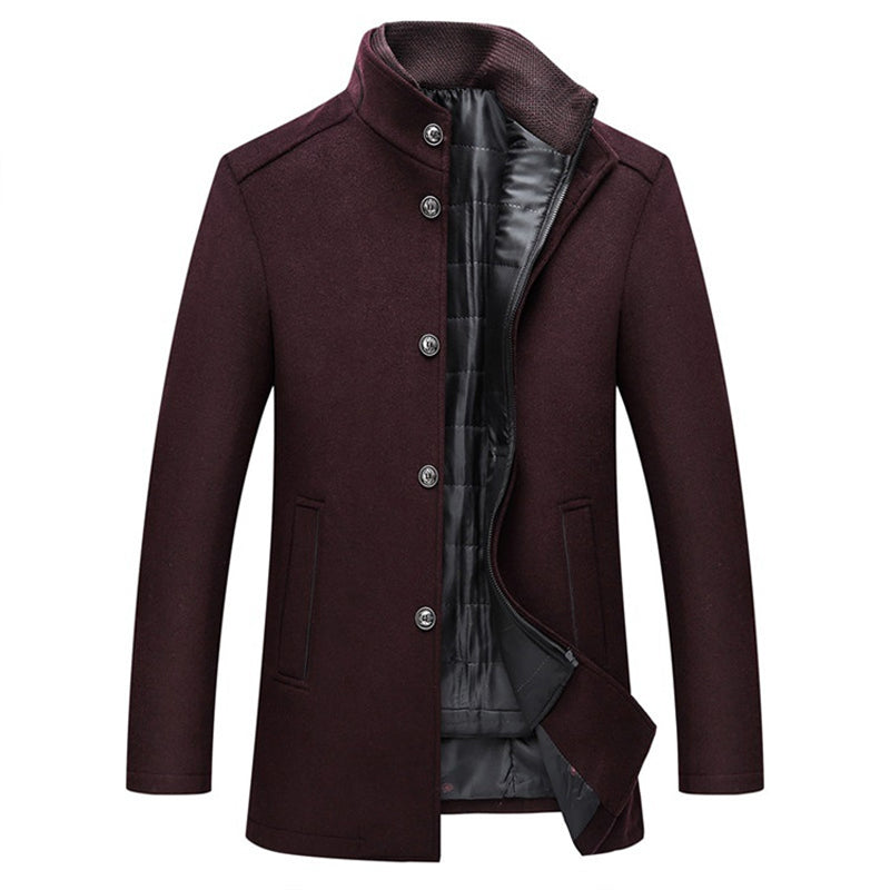 Men’s Wool Windproof Jacket – Stylish Warm Outdoor Layer