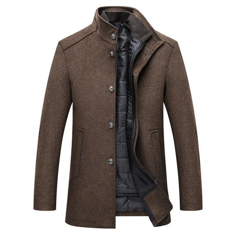 Men’s Wool Windproof Jacket – Stylish Warm Outdoor Layer