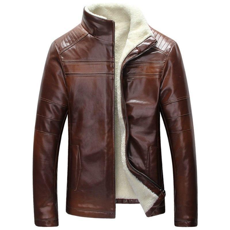 Men’s Western Leather Shirt Jacket with Rugged Fringe Detail