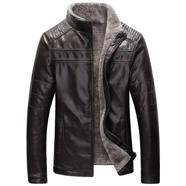 Men’s Western Leather Shirt Jacket with Rugged Fringe Detail