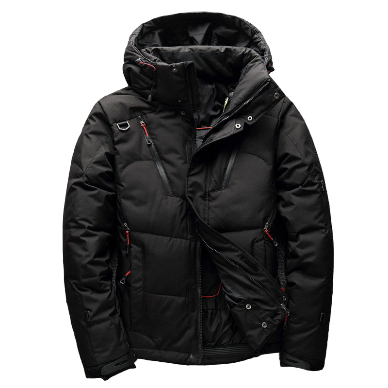 Men’s Warm Down Padded Parka with Hood for Cold UK Winters