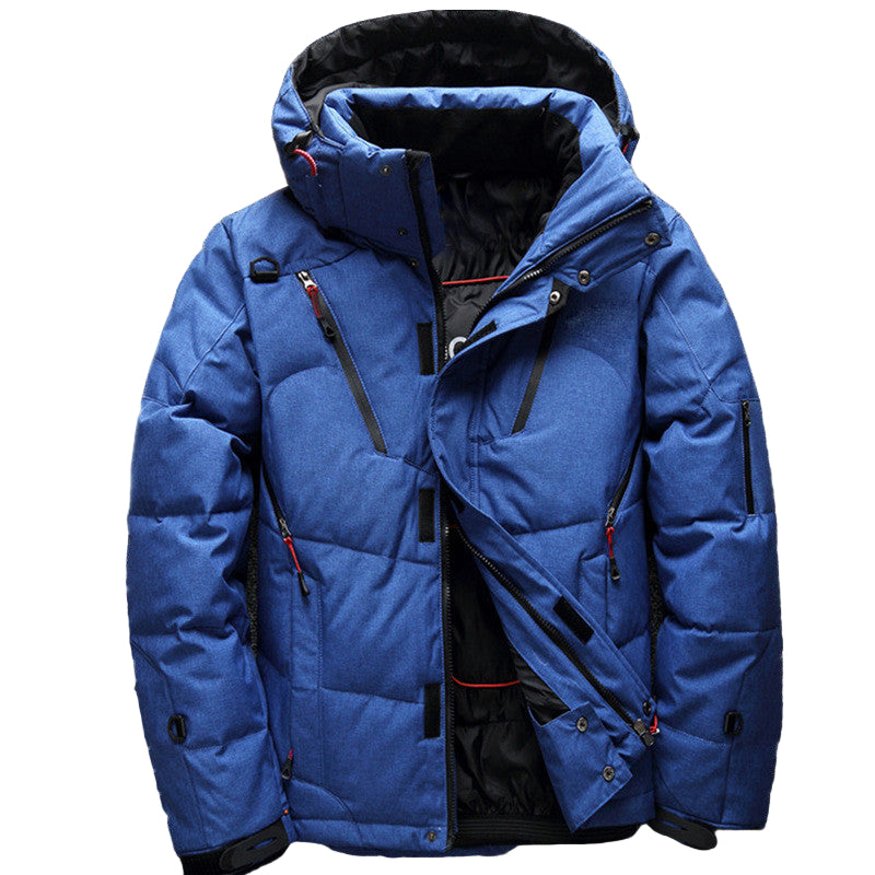 Men’s Warm Down Padded Parka with Hood for Cold UK Winters
