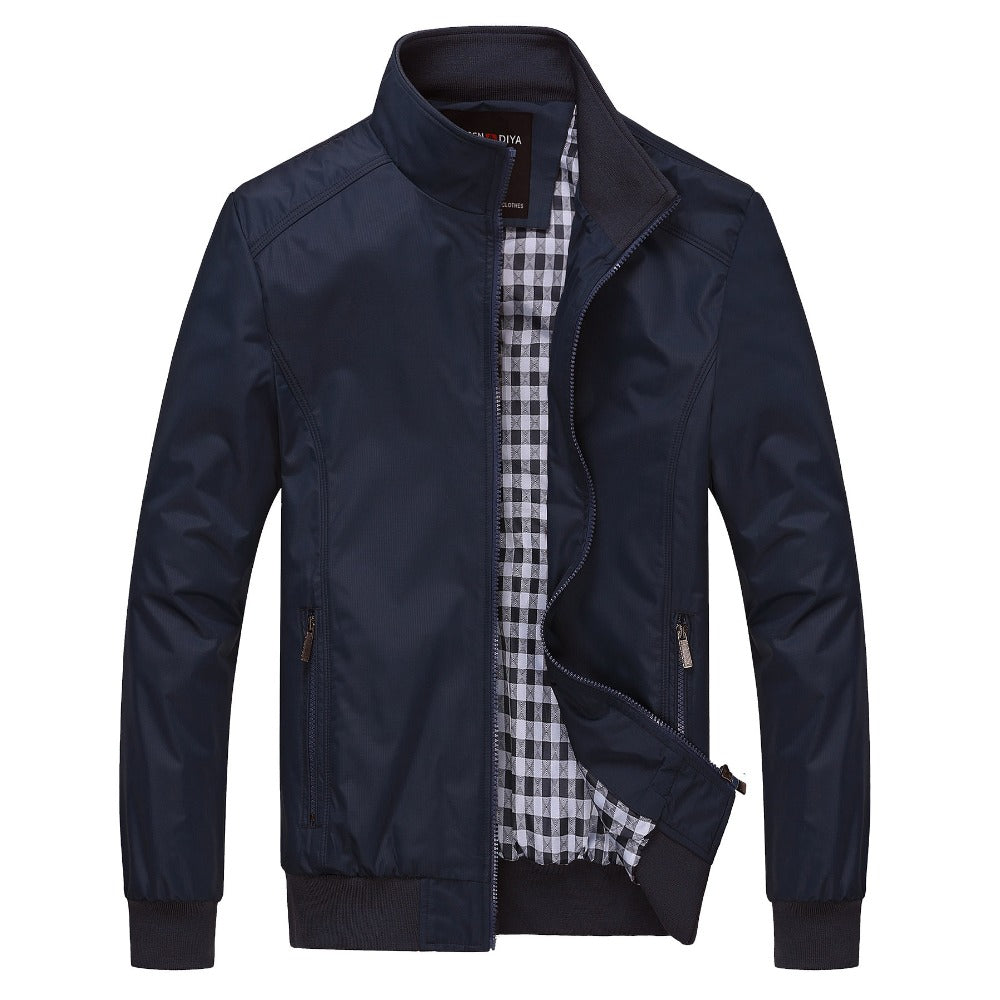 Men’s Lightweight Wool Blend Blazer for Autumn Smart-Casual